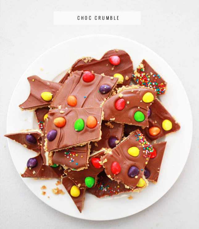 Choc Crumble; Cookie base topped with white & milk chocolate | www.highwallsblog.gr.com