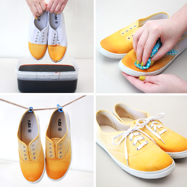 DIY Ombre Shoes for Frankie Magazine | www.highwallsblog.gr.com