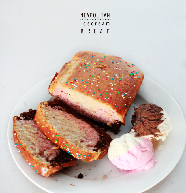 Neapolitan Icecream Bread | www.highwallsblog.gr.com