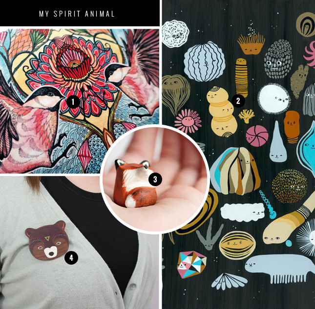 Oh Etsy: Spirit Animals | www.highwallsblog.gr.com