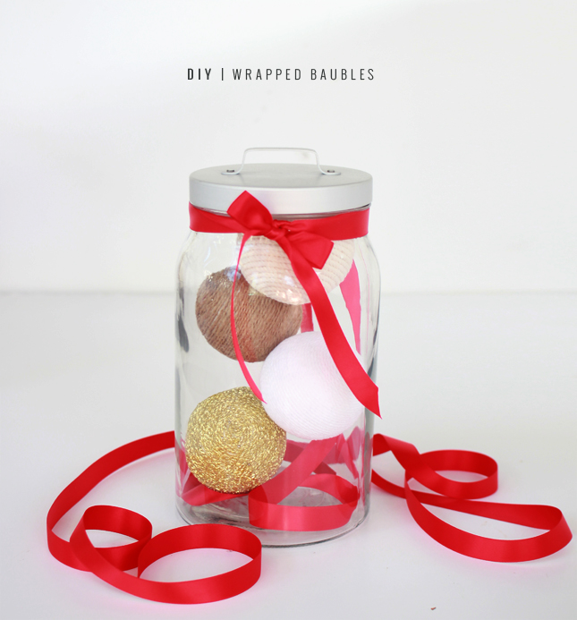 DIY | Wrapped Baubles by www.highwallsblog.gr.com