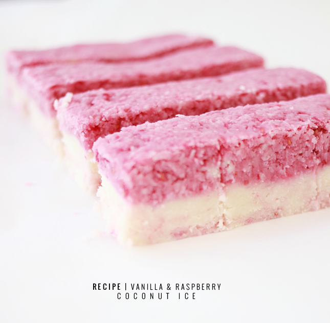RECIPE |  Vanilla & Raspberry Coconut Ice | www.highwallsblog.gr.com