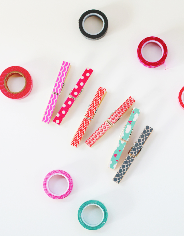 DIY |  Washi Tape Pegs by www.highwallsblog.gr.com