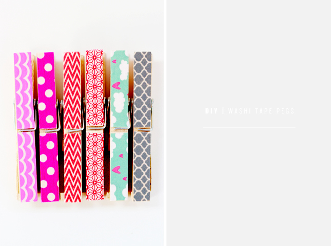 DIY |  Washi Tape Pegs by www.highwallsblog.gr.com