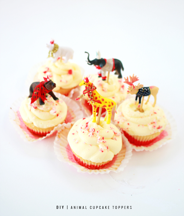 DIY | Wintery Animal Cupcake Toppers from www.highwallsblog.gr.com