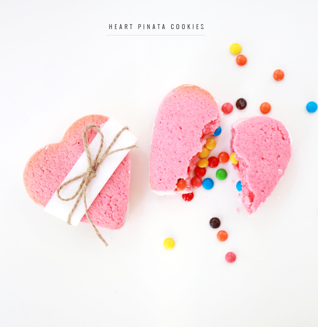 Recipe |Heart Shaped Pinata Surprise Cookies | www.highwallsblog.gr.com