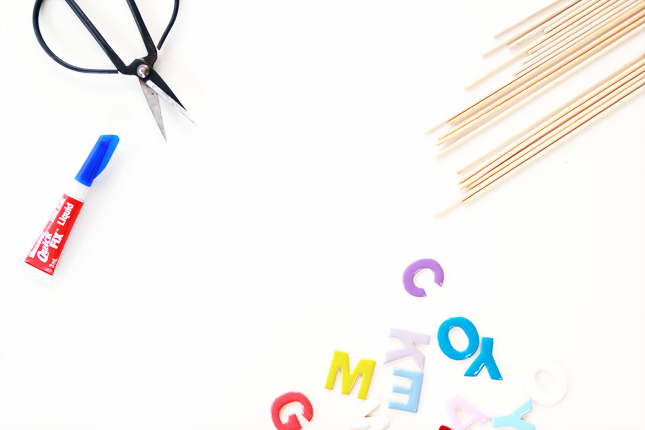 Make your own Candy Coloured Letter Cake Toppers | www.highwallsblog.gr.com