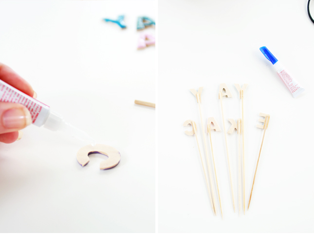 Make your own Candy Coloured Letter Cake Toppers | www.highwallsblog.gr.com