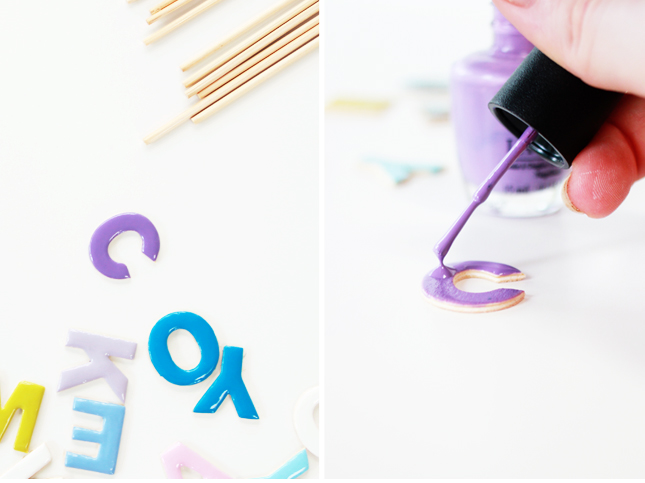 Make your own Candy Coloured Letter Cake Toppers | www.highwallsblog.gr.com