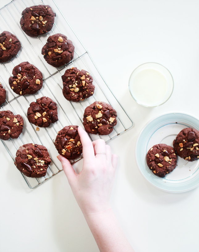 RECIPE | Dark Chocolate & Peanut Butter Cookies | www.highwallsblog.gr.com