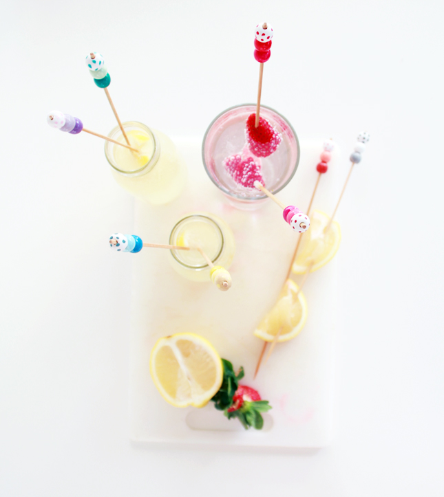 Paint your own Decorative Bead Drink Stirrers | www.highwallsblog.gr.com