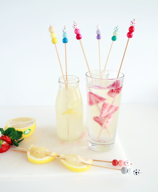 Paint your own Decorative Bead Drink Stirrers | www.highwallsblog.gr.com