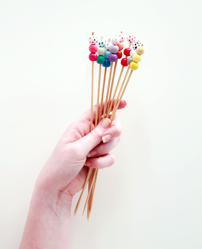 Paint your own Decorative Bead Drink Stirrers | www.highwallsblog.gr.com