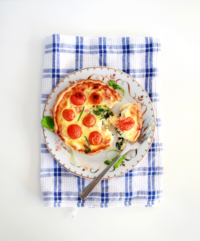 Feta, Spinach, Ham & Tomato Mini Quiches | www.highwallsblog.gr.com