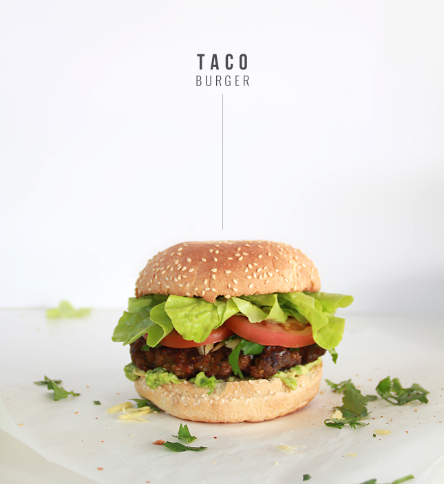 Mid-week meals: easy Taco Burgers (Click for the full recipe) | www.highwallsblog.gr.com