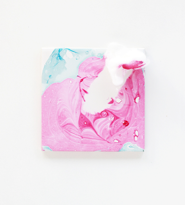 Make your own marbled watercolor coasters | highwallsblog.gr.com