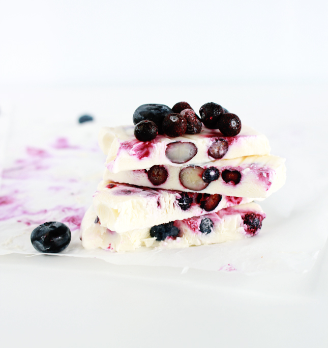 A sneaky treat that is totally healthy! Frozen Yogurt and Berry Bars! (click for the full recipe)