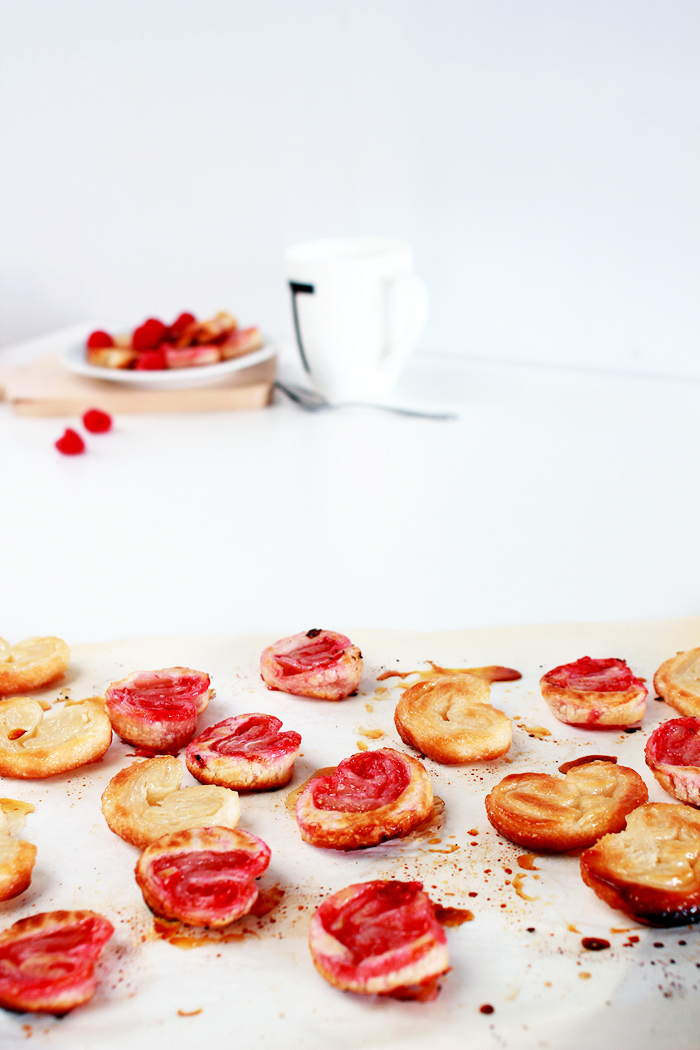 So easy to make these Sugar and Raspberry Palmiers; only 3 ingredients! 