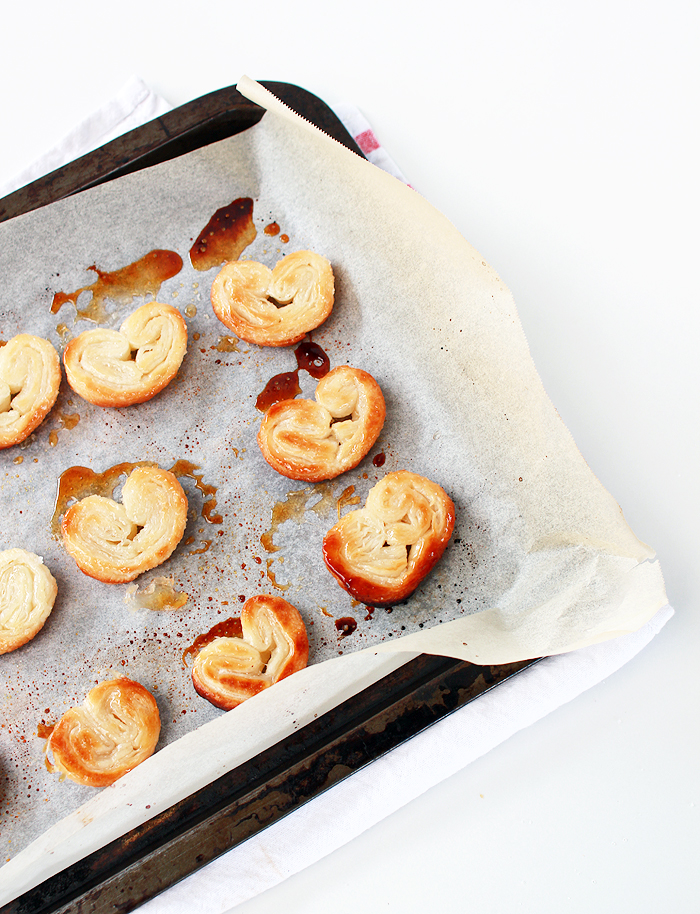 So easy to make these Sugar and Raspberry Palmiers; only 3 ingredients! 